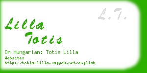 lilla totis business card